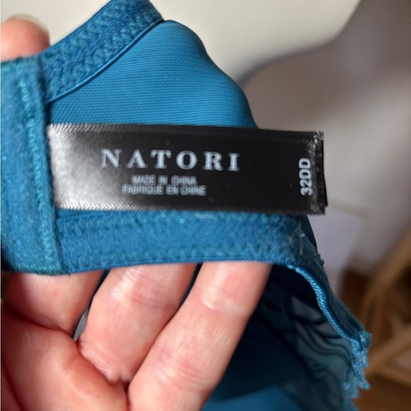 Natori 736054 Reverie Sweetheart UW Bra Dark Teal Green 32DD Lace Lightly Lined - Picture 4 of 5
